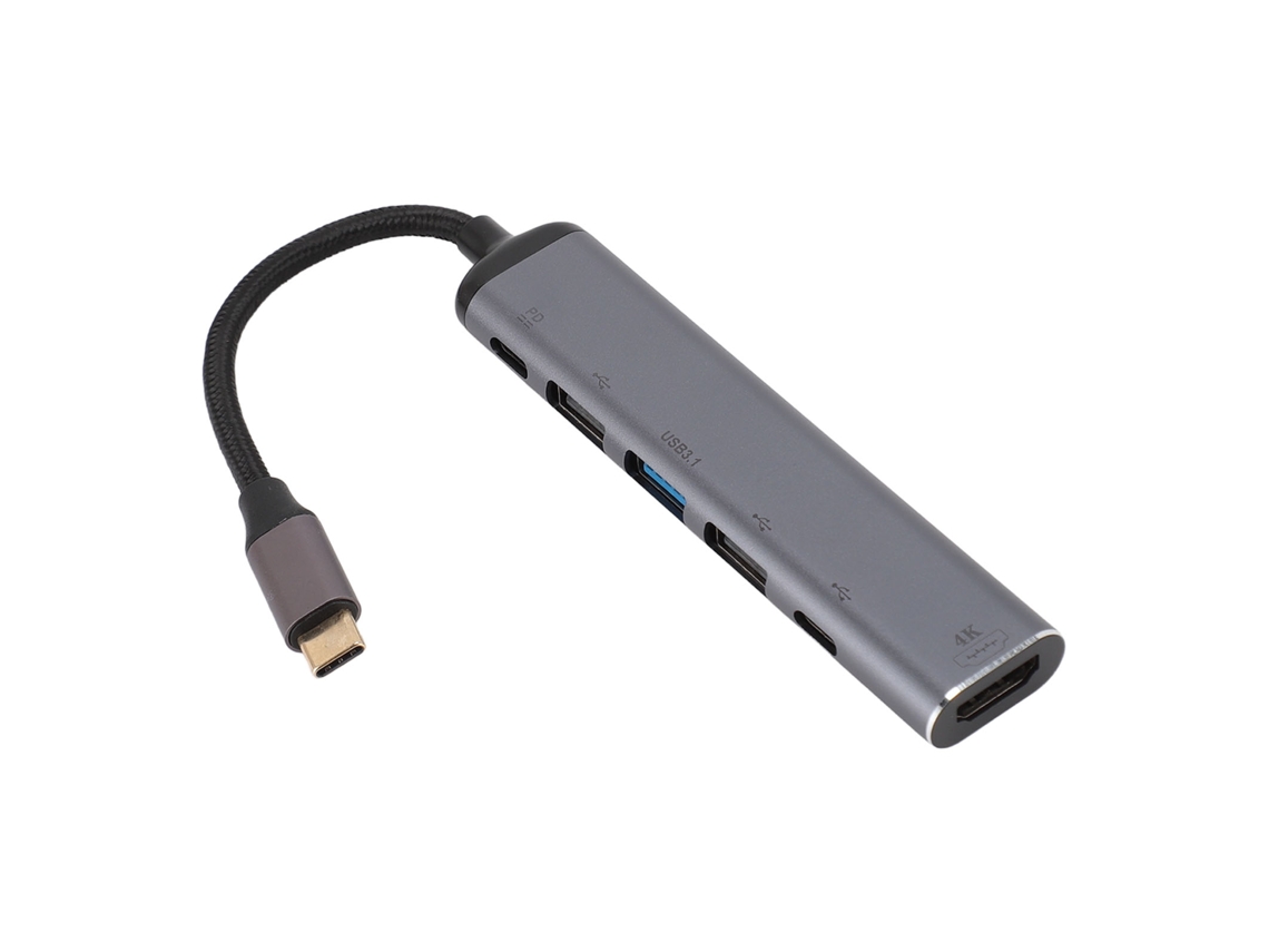 Hub Usb-c (suporta Resolução 4k60hz, Expansão De Múltiplas Portas)