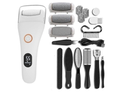 Removedor De Calos Elétrico Para Pés, Ajustável Em 3 Velocidades, Com Ferramenta Para Pedicure, Branco. Aquaforge