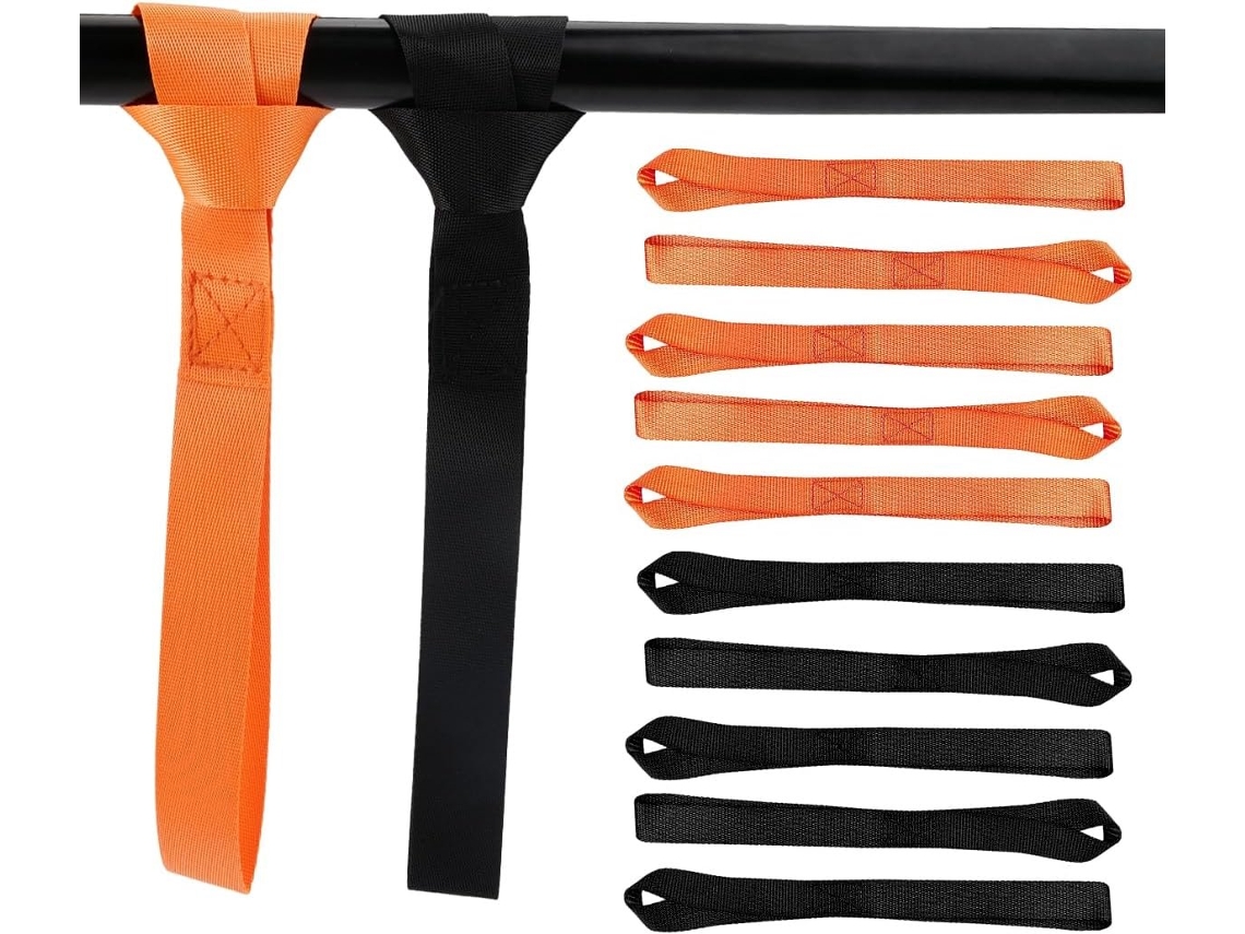 Olhal De Nylon Para Amarração, 2, 5 Cm X 30, Capacidade De Carga 500 Kg, Fita De Fixação Em Nylon(10 Unidades Pretas+ Laranja)