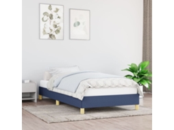 Estrutura De Cama Sem Colchão 100x200 Cm Tecido Azul