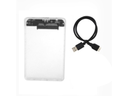 Enclosure Externo Para Disco Rígido Sata 2.5 Polegadas Usb3.0, Alta Velocidade, Proteção Transparente.