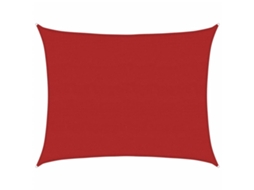vidaXL Para-sol estilo vela 160 g/m² 6x7 m PEAD vermelho