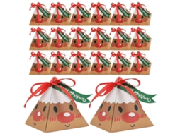 Conjunto De 50 Caixas De Doces Natalinas, Recipientes Para Presentes, Caixas Para Lembrancinhas De Festa De Natal. Hengjian