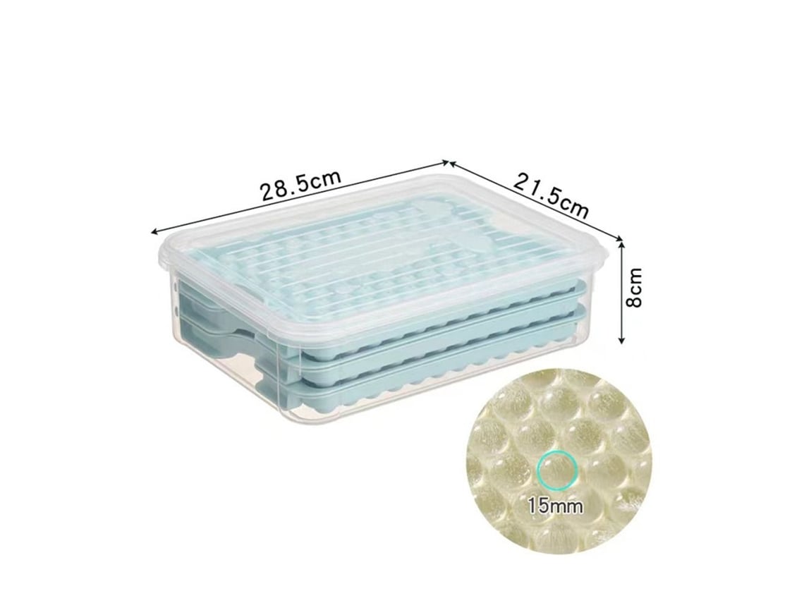 Bandeja de gelo Slowmoose Sky Blue com tampa e recipiente