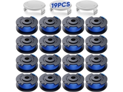 Pacote com 16 Carretéis de Fio com 3 Tampas Aparador de Grama para Ryobi Ac14rl3a/ac14hca HENTEN HOME