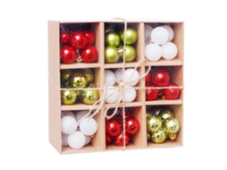 Conjunto 99 Caixas Presente Bola Natal 3cm
