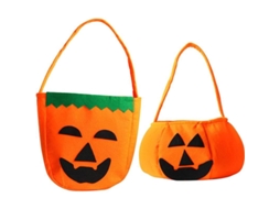 2 Sacolas de Halloween de Tricot, para Doces, Cesto de Abóbora | S/MARCA