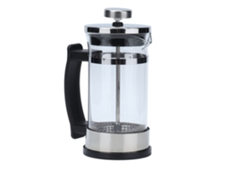 Cafeteira Francesa De Vidro Borossilicato Resistente A Altas Temperaturas, Aço Inoxidável Polido 350ml Com Filtragem Dupla Camada.