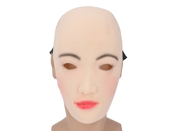 Máscara De Latex Facial Mujer Realista Suave Elástica Con Ojos Para Cosplay Y Travestismo