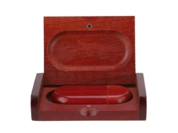 Oval Rosewood Usb 2.0 Flash Drive 8gb Memory Stick Storage U Disk With Box