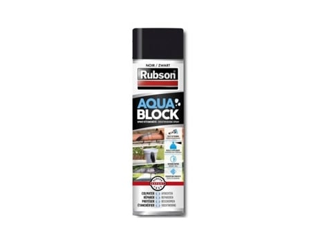 Aquablock Spray 300ml Revestimento Impermeabilizante Preto Rubson Sela Vazamentos E Rachaduras