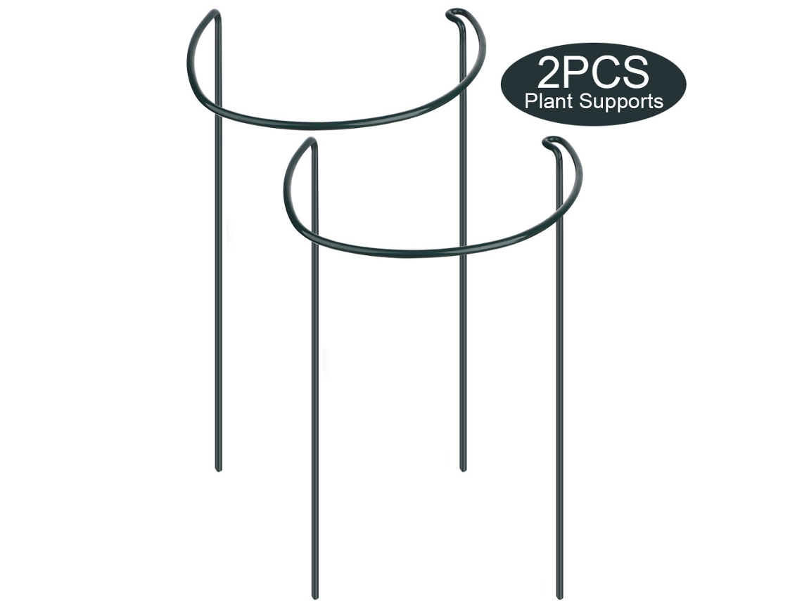 Suporte Para Plantas Com Anel Semi Redondo E Estacas Para Plantas Interiores