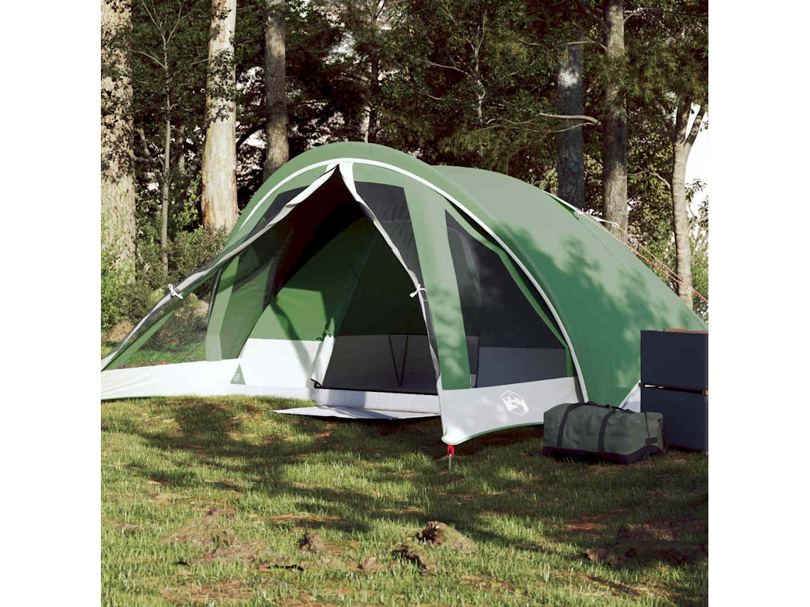 Vidaxl Tenda De Campismo Cabana Para 4 Pessoas Impermeável Verde