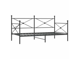 Daybed With Trundle, Daybeds With Trundles Vidaxl Preto Aço (100 X 190 Cm)