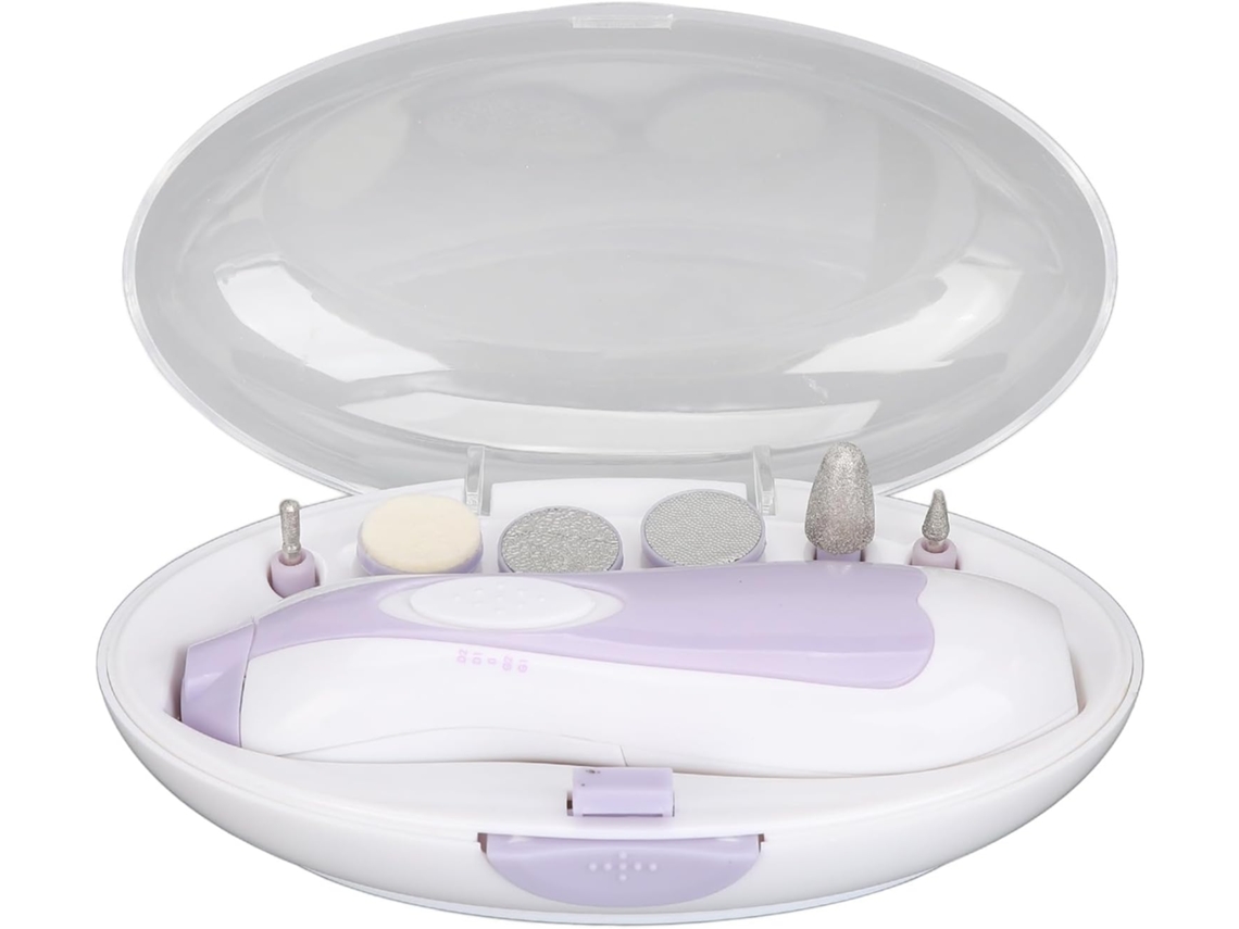 Kit De Lixa Elétrica Para Unhas Com 6 Cabeças, Remove Pele Morta.