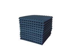 Painéis de espuma de absorção sonora preta L Pack de 24 pol.