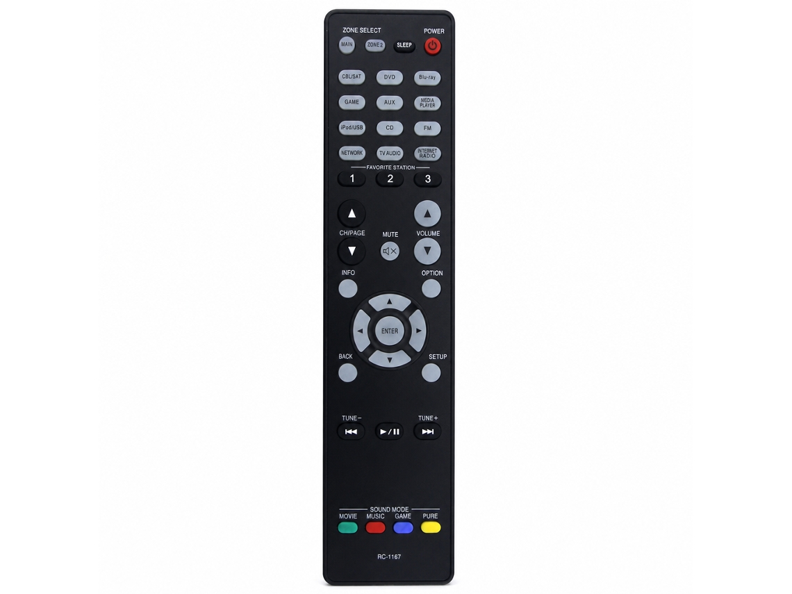 Comando À Distância De Substituição Compatível Com Recetor Av Denon Rc-1167