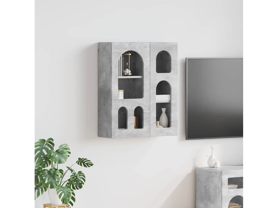 Vidaxl Armário Suspenso Elst Cinzento Cimento 59 X 20 X 71,5 Cm
