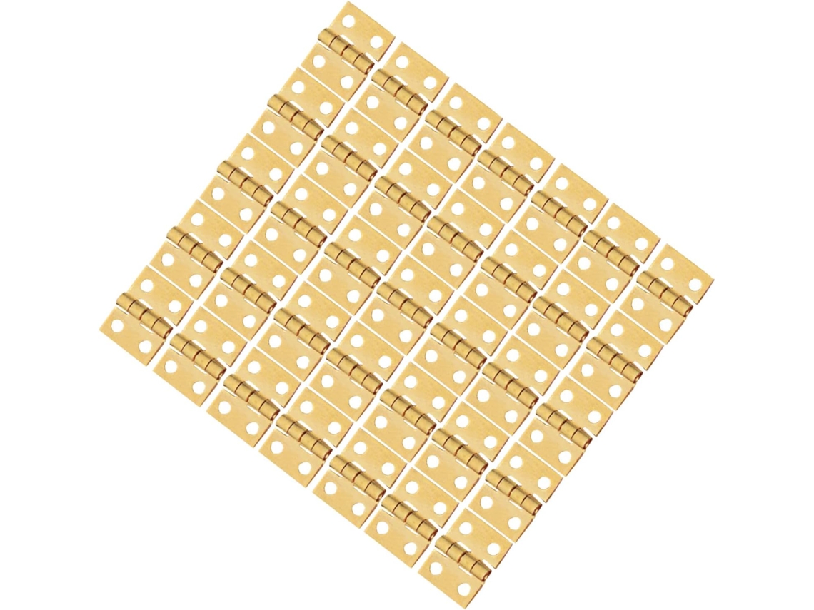 30 Mini Dobradiças De Cobre Para Caixa Madeira, Joias Pequena (8x10mm)