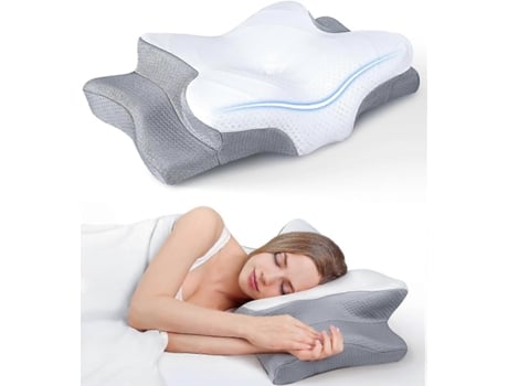 SBSGV Ultra Pain Relief Almofada de Refrigeração para Apoio ao Pescoço, Almofada Cervical Ajustável para Dormir Acolhedor, Almofadas de Espuma de Memória de Contorno Ergonómico Inodoro, Almofada Ortopédica para Alívio da Dor no Pescoço