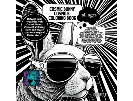 Livro Cosmic Bunny Cosmo B. Coloring Book de OM WOLF (Inglês)