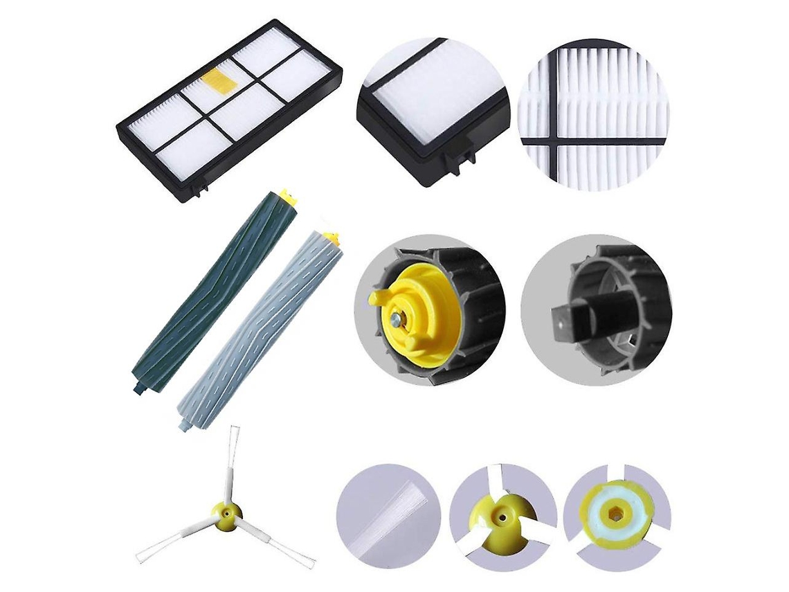 Para Irobot Roomba 981 980 Series 8 Escovas Laterais 5 Filtros 2