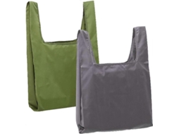 Saco de Compras Reutilizável 2 Pack Saco de Supermercado Lavável Eco friendly Nylon Saco Dobrável para Uso Diário GOKOCO