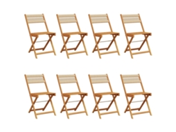 Folding Chair, Folding Chairs Vidaxl Bege Madeira (n/a)