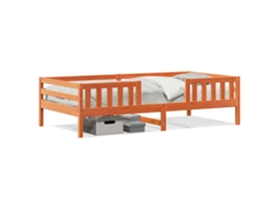 Bed Frame, Bed Frames Vidaxl Marrom Madeira De Pinho (80 X 200 Cm)