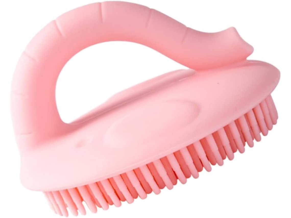 Lurelia Acessório De Duche Com Escova De Banho Para Bebé, Massagem Suave, Portátil E Cor Rosa