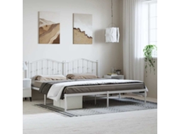 Vidaxl Estrutura de Cama com Cabeceira 183x213 Cm Metal Branco