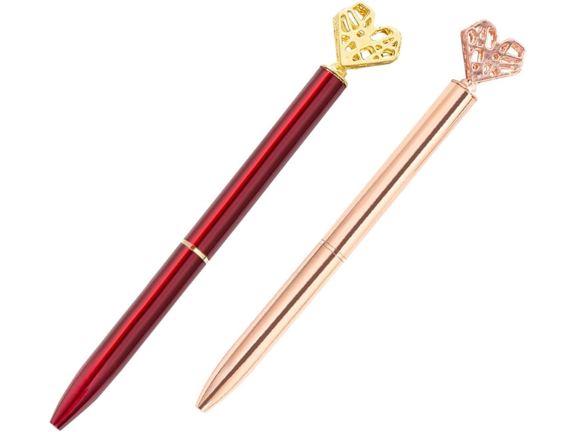 Caneta Lurrose Wedding Signature E Gel Criativa Em Metal, 2 Unidades.