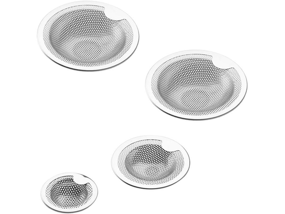 Conjunto De 4 Coladores De Fregadero De Acero Inoxidable Antiobstrucción Para Cocina