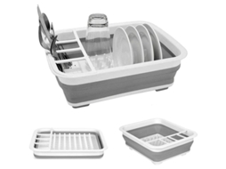 Rack Secador De Pratos Plegável Portátil Organizador De Vajilla Lavavajillas Seguro Interior Exterior Camping Rv 14.5x12.4x5 Polegadas