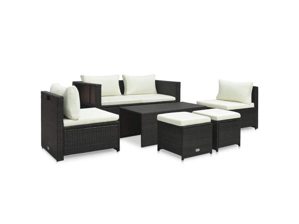 Sofa Set, Sofa Sets Vidaxl Marrom Rattan / Vime (n/a)