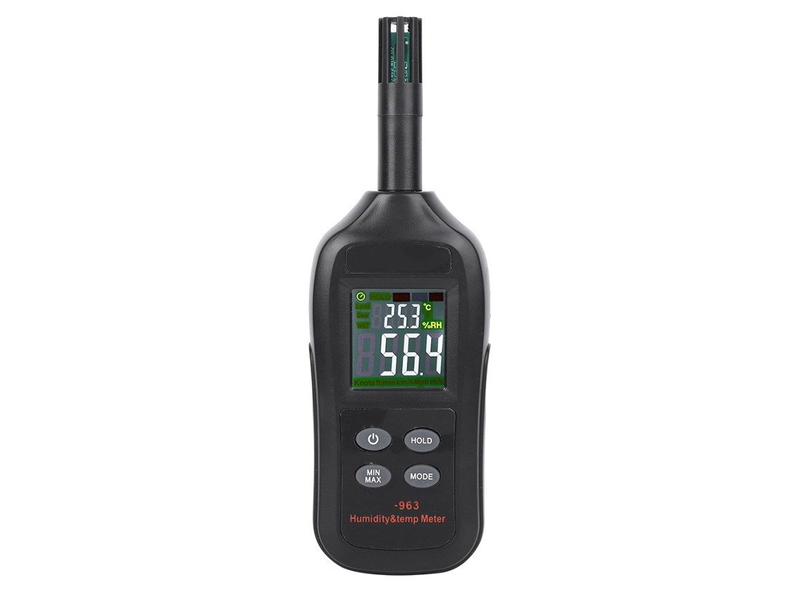 Medidor de temperatura e umidade YURU UA963, portátil, LCD, alta precisão, sensibilidade | S/MARCA