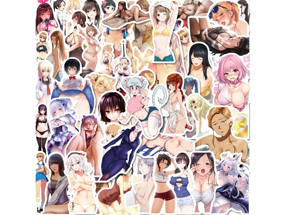 Urbannova-50 Adesivos De Anime Girl Pvc À Prova D'água Bp-0000225