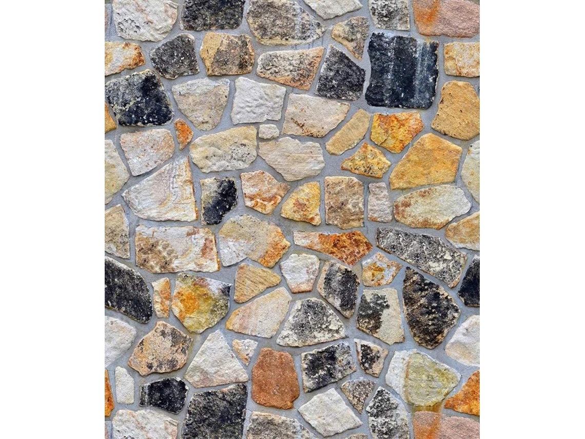 Papel de parede autoadesivo de pedra (18 x 394 cm), papel de parede de tijolo para backsplash de cozinha, papel de parede autoadesivo Slowmoose (18 x 394 cm)