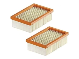 Conjunto de 2 Filtros Substituição Compatíveis com Aspiradores Pó Kärcher Wd4, Wd5, Wd6, Mv4, Mv5 e Mv6, Filtro Plano Plissado BRILVIBERA