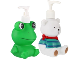 De Shampoo Recarregável Bouteille, 2 Peças Com Bombas De Desenho Animado Para Loção Gel Salle De Gokoco