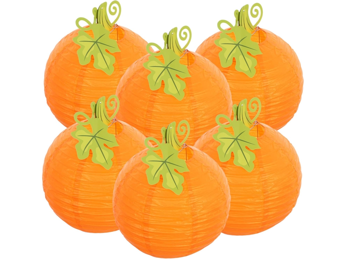 Conjunto De 6 Lanternas Em Formato De Abóbora Para Decoração De Festas De Halloween E Ação De Graças Gokoco