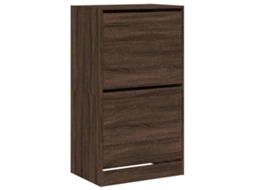 Shoe Cabinet, Shoe Cabinets Vidaxl Marrom Madeira Processada (60 X 42 X 108 Cm)