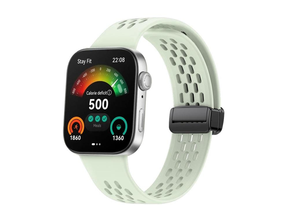 Bracelete cinza e verde para Huawei Watch Fit 4 Pro em silicone XIAOMOYU