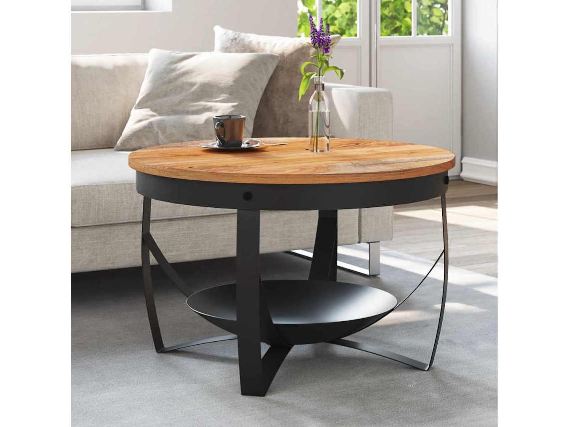Vidaxl Mesa De Centro Ø68x43 Cm Madeira De Acácia Maciça