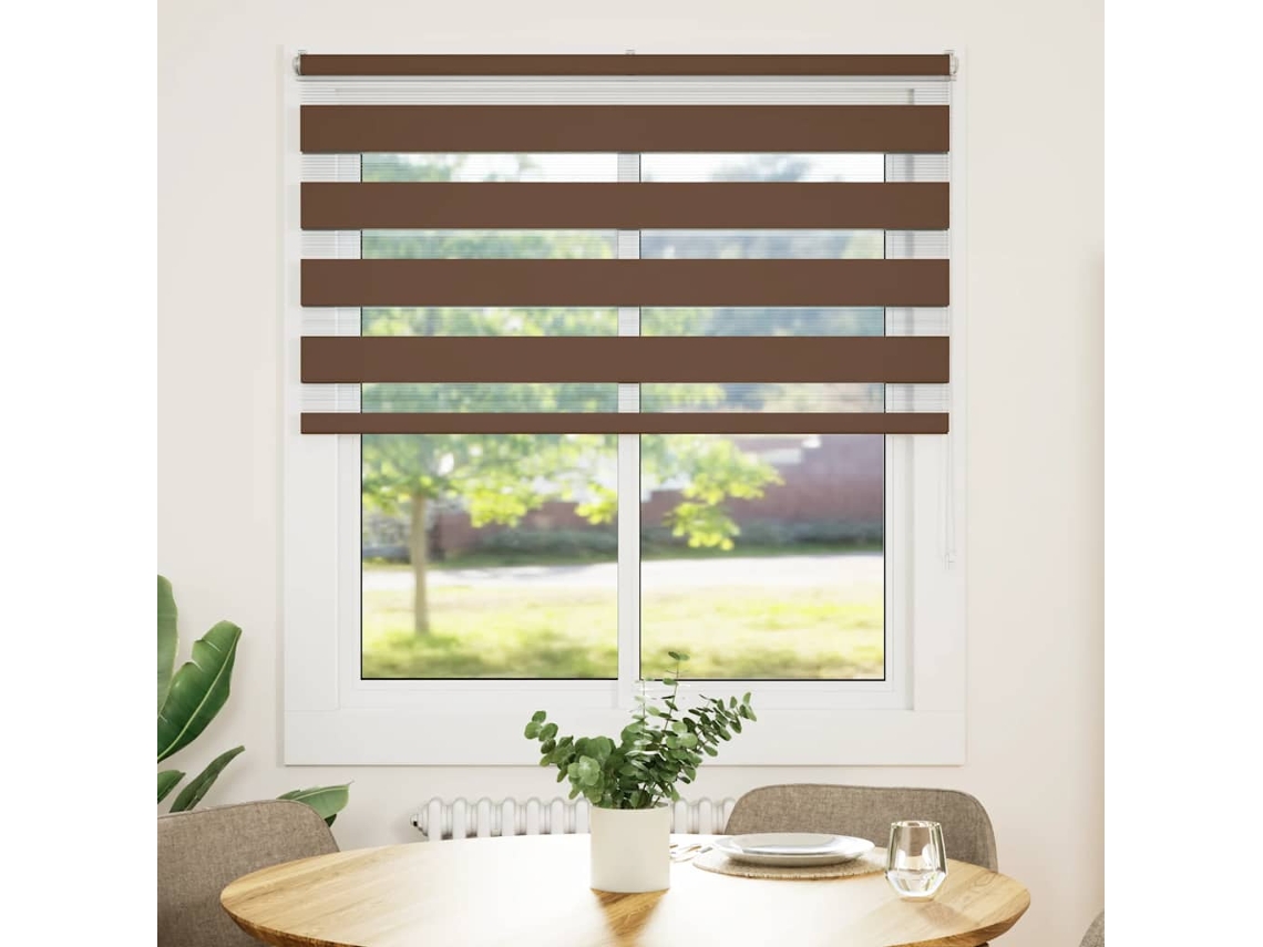 Maison Exclusive - Cortina De Zebra 135x150 Cm Largura Do Tecido 130,9cm Poliéster
