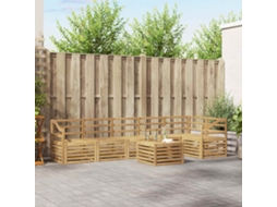 Vidaxl Conjunto De Sofás Para Exterior 7 Unid. Branco
