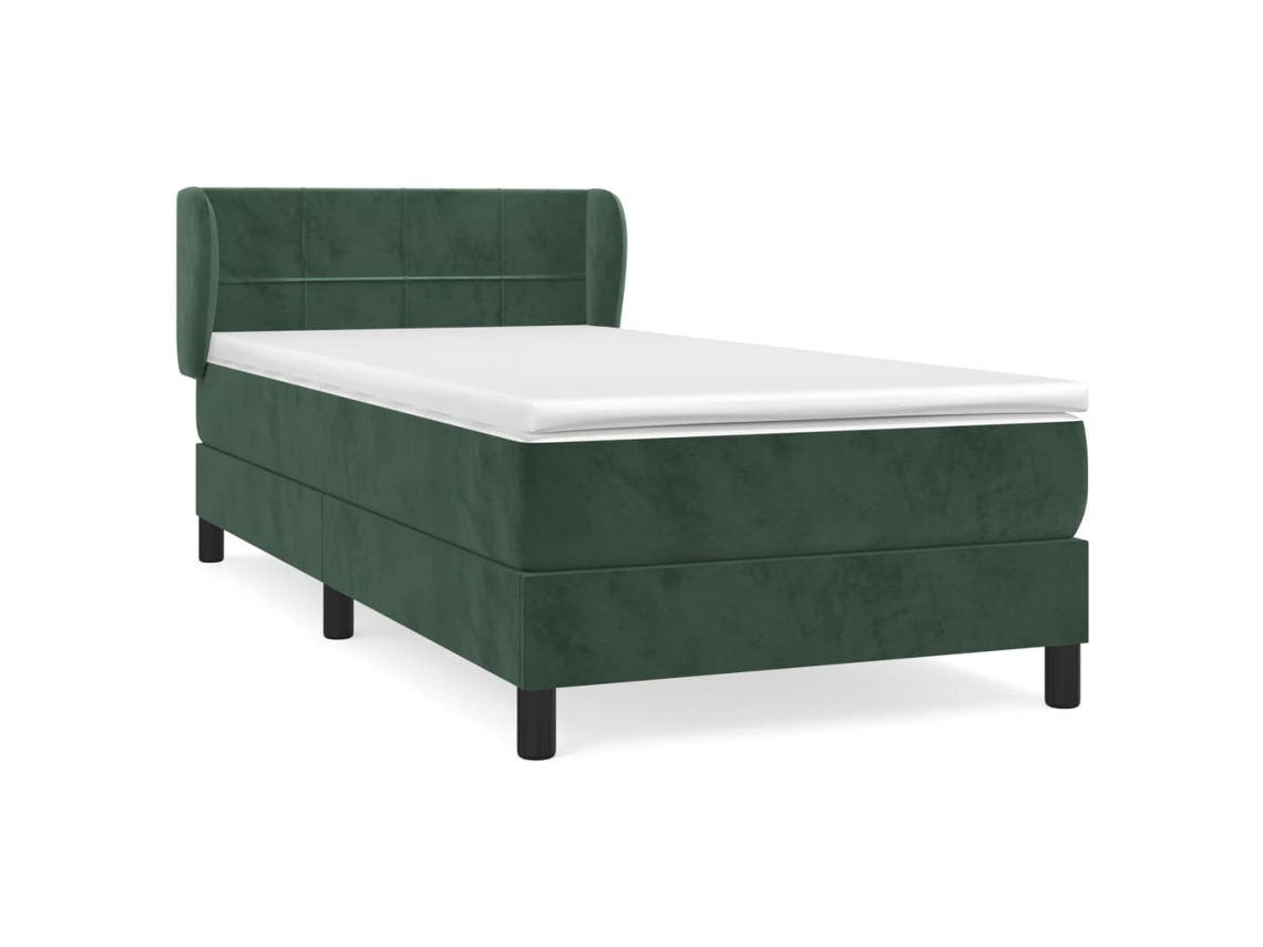 Box Spring Bed, Box Spring Beds Vidaxl Verde Veludo (90 X 200 Cm)