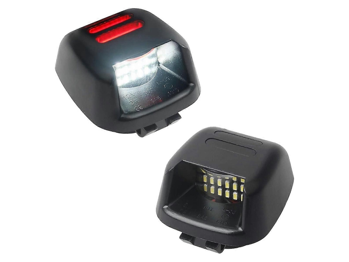 2 Luzes De Placa Led Vermelhas Para Navara D40 2005-2016