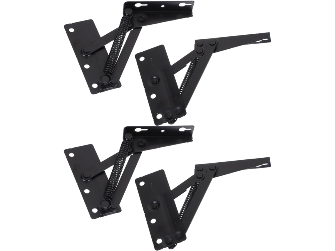 Dobradiça De Mola Dobrável Kichouse Para Sofá, Dobradiça Para Porta De Armário, 2 Pares, Aço Laminado A Frio, Preta