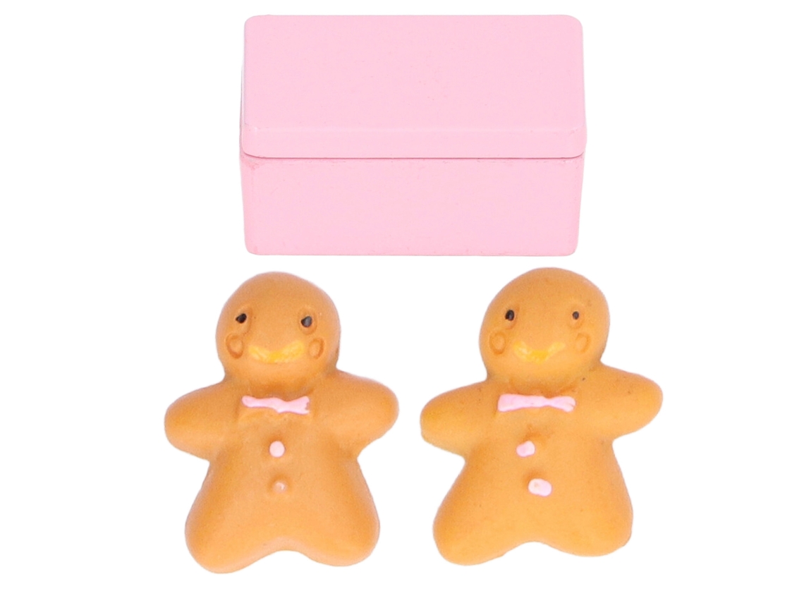 Primerox modelo de Biscoito Miniatura Lifelike 1:12 Caixa e Conjunto para Casinha de Bonecas Rosa
